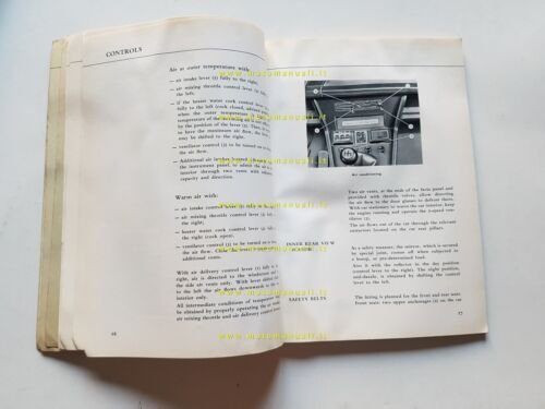 Lancia Flavia 2000 Coupè 1a serie 1969 manuale uso manutenzione …