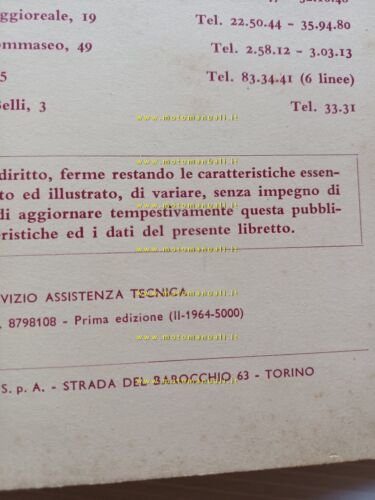 Lancia Flavia Berlina 1.5 1964 manuale uso manutenzione libretto originale