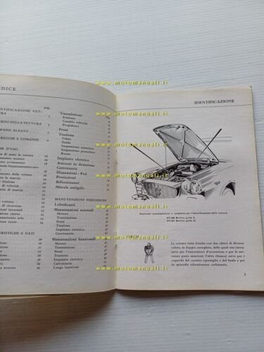 Lancia Flavia Berlina 1.5 1964 manuale uso manutenzione libretto originale