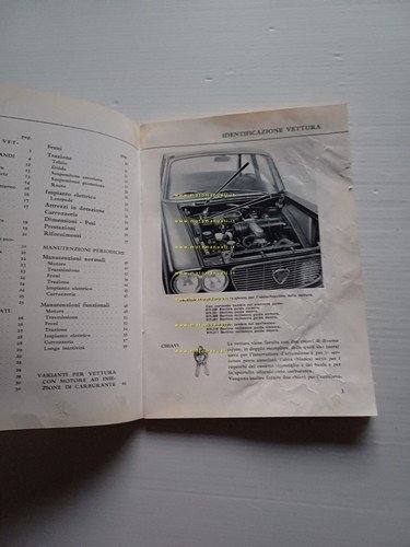 Lancia Flavia Berlina 1.8 - Iniezione 1969 manuale uso manutenzione …