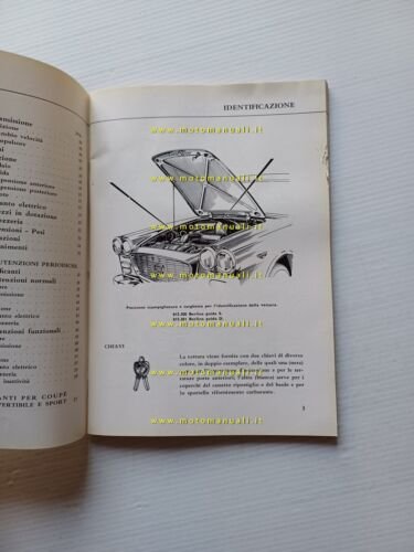 Lancia Flavia Berlina 1.8 1966 manuale uso manutenzione libretto originale