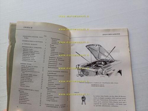 Lancia Flavia Berlina 1.8 1966 manuale uso manutenzione libretto originale