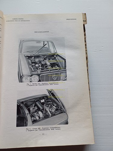 Lancia Flavia Berlina-Coupè 1970 manuale officina riparazione italiano originale