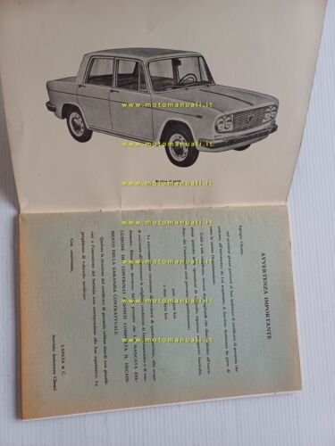 Lancia Fulvia berlina 1963 manuale uso manutenzione libretto istruzioni original