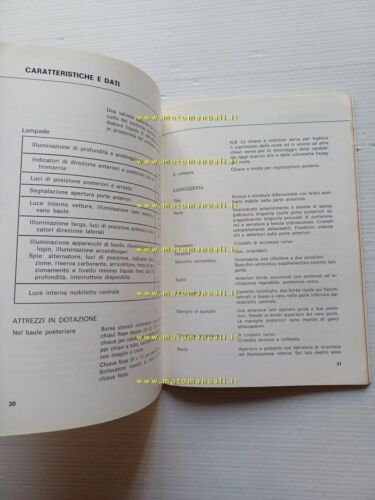 Lancia Fulvia Berlina 2a Serie 1971 manuale uso manutenzione libretto …