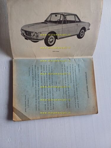 Lancia Fulvia Coup -Sport - HF 1966 manuale uso manutenzione …