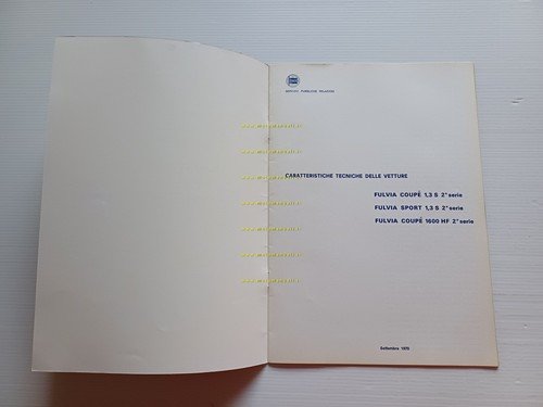 Lancia Fulvia Coupè 1.3-HF 1.6 -Sport 1.3 1970 Caratteristiche Tecniche …