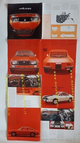 Lancia Fulvia Sport Zagato anni 60 depliant italiano originale