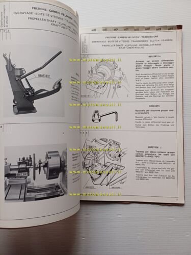 Lancia Gamma 1976 catalogo attrezzi speciali per officina originale
