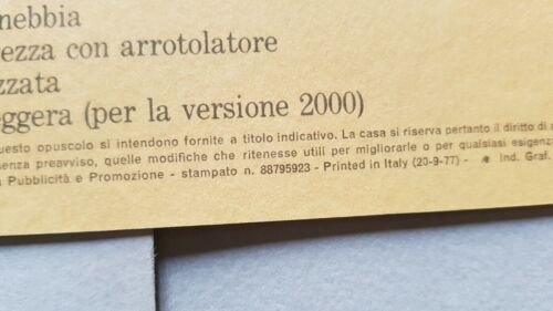 Lancia Gamma Coupè 1977 depliant originale italiano auto brochure