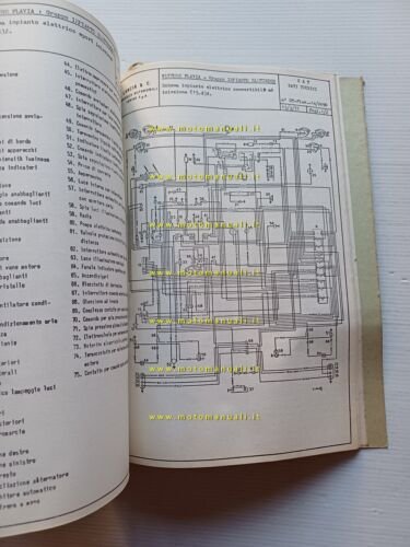 Lancia modelli Flavia 1971 manuale officina caratter. tecniche dati riparazioni