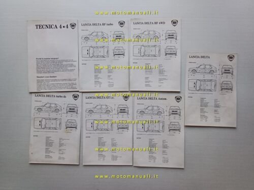 Lancia Nuova Delta modelli 1986 cartella stampa originale