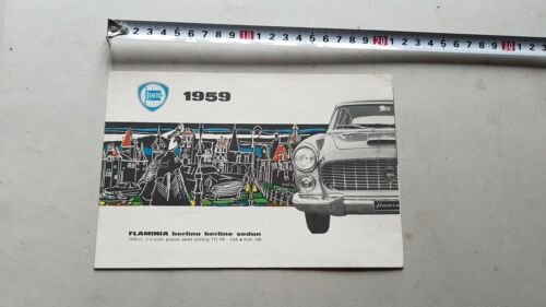 Lancia produzione modelli 1959 depliant originale auto ITALIANO brochure