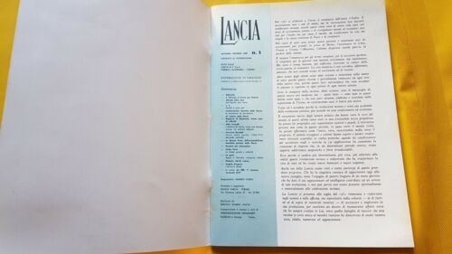 Lancia Rivista Aziendale n. 3 1960 originale no depliant brochure