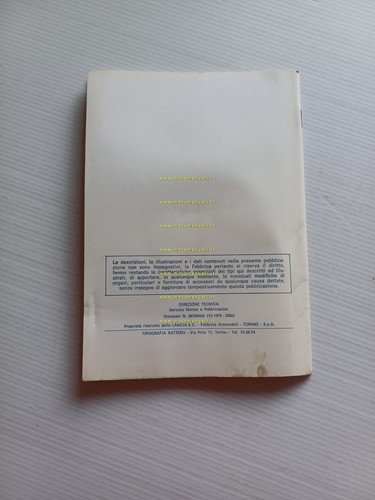 Lancia Stratos HF 1974 manuale uso manutenzione libretto italiano originale