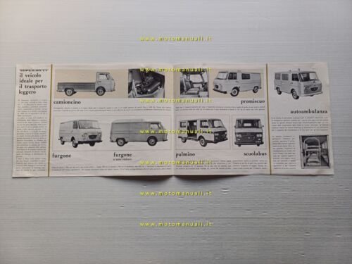 Lancia Superjolly furgone 1964 depliant italiano originale