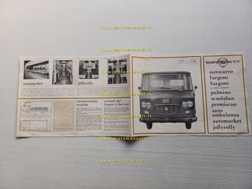 Lancia Superjolly furgone 1964 depliant italiano originale