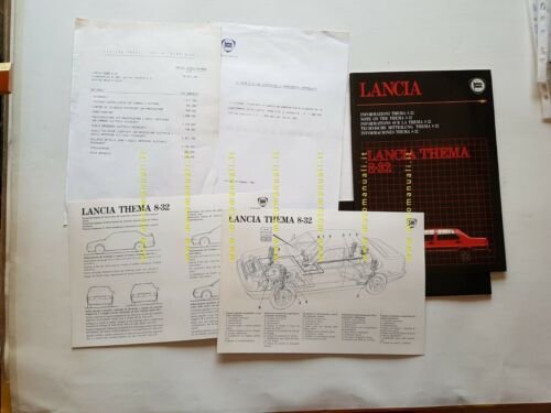 Lancia Thema Ferrari 8.32 1987 sospensioni progressive CARTELLA STAMPA