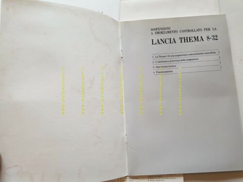 Lancia Thema Ferrari 8.32 1987 sospensioni progressive CARTELLA STAMPA