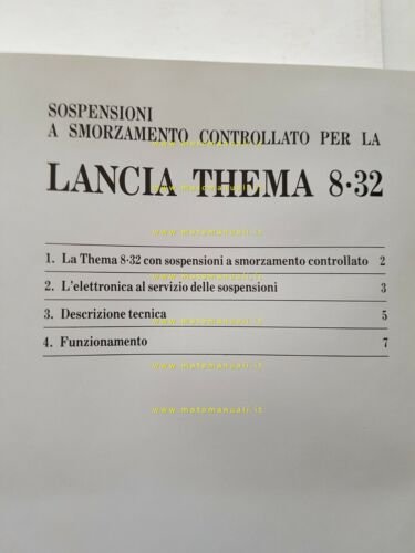 Lancia Thema Ferrari 8.32 1987 sospensioni progressive CARTELLA STAMPA