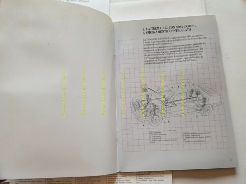 Lancia Thema Ferrari 8.32 1987 sospensioni progressive CARTELLA STAMPA
