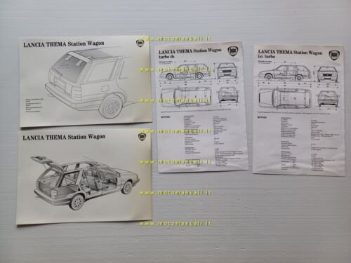 Lancia Thema Station Wagon 1986 cartella stampa originale