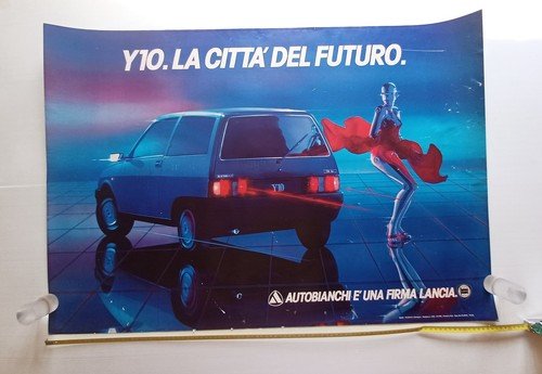Lancia Y10 poster manifesto originale