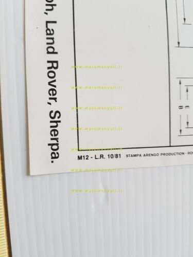 Land Rover 88 Diesel 1981 depliant pubblicitario originale