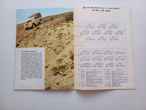 Land Rover modelli anni '70 depliant originale italiano auto epoca