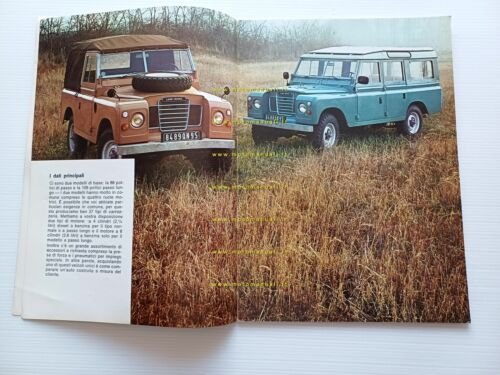 Land Rover modelli anni '70 depliant originale italiano auto epoca