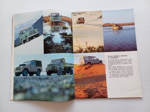 Land Rover modelli anni '70 depliant originale italiano auto epoca