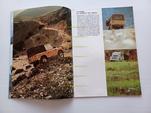 Land Rover modelli anni '70 depliant originale italiano auto epoca