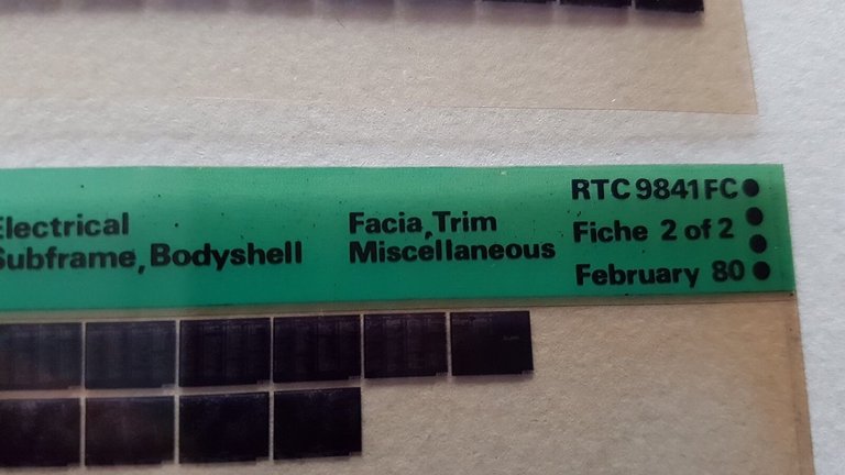 Land Rover Series III 1980 microfiches catalogo ricambi parts catalog