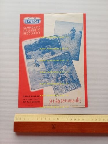 Laverda 100 Benzoni campione italiano regolarità depliant originale italiano