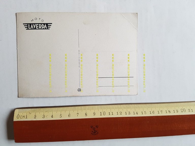 Laverda 100 regolarità pilota Benzoni 6 Giorni 1956 cartolina originale …