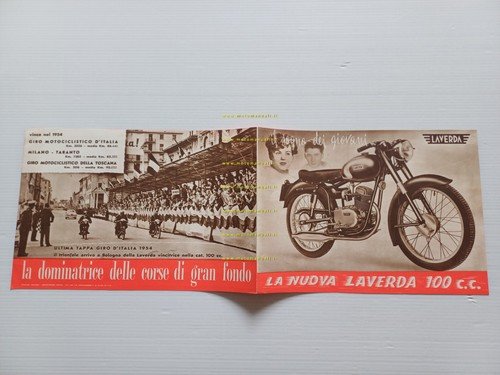 Laverda 100 Sport - 100 Turismo 1955 depliant italiano originale