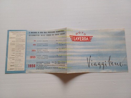 Laverda 100 Sport -100 Sport Lusso -100 Turismo 1956 depliant …