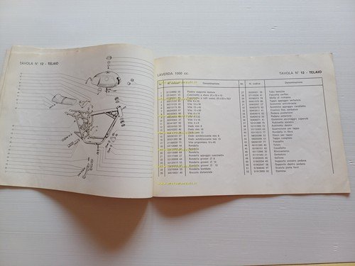 Laverda 1000 3C 1974 catalogo ricambi originale