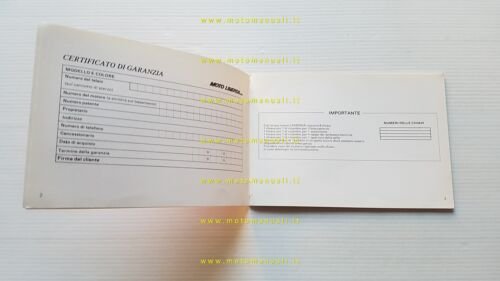 Laverda 1000 RGS 1982 libretto tagliandi garanzia originale nuovo