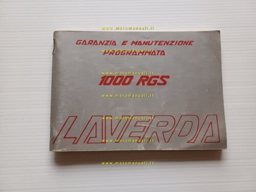 Laverda 1000 RGS 1982 manuale uso manutenzione libretto originale owner's …