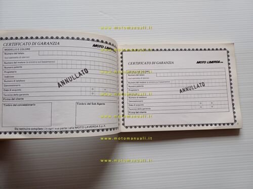 Laverda 1000 RGS 1982 manuale uso manutenzione libretto originale owner's …