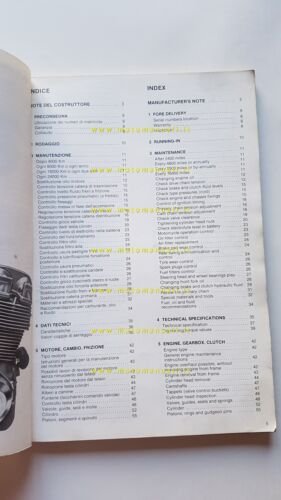 Laverda 1000 RGS-RGA manuale officina italiano inglese originale