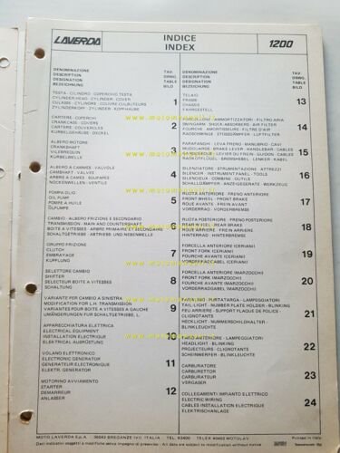 Laverda 1200 1978 catalogo ricambi originale moto spare parts catalogue