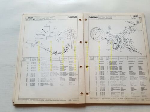 Laverda 1200 1978 catalogo ricambi originale moto spare parts catalogue