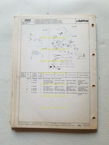 Laverda 1200 1978 catalogo ricambi originale moto spare parts catalogue