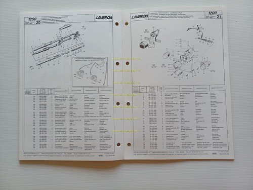 Laverda 1200 catalogo ricambi originale spare parts catalogue