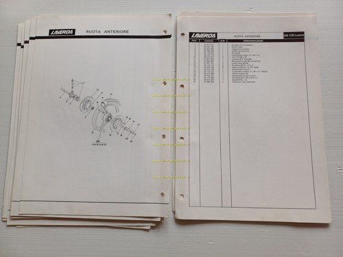 Laverda 125 GS Lesmo 1986 catalogo ricambi originale Spare Parts …