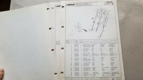 Laverda 125 Husqvarna H1 1976 Catalogo Ricambi Originale Spare Parts …