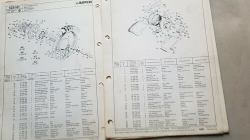 Laverda 125 Husqvarna H1 1976 Catalogo Ricambi Originale Spare Parts …