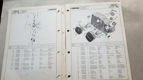 Laverda 125 Husqvarna H1 1976 Catalogo Ricambi Originale Spare Parts …